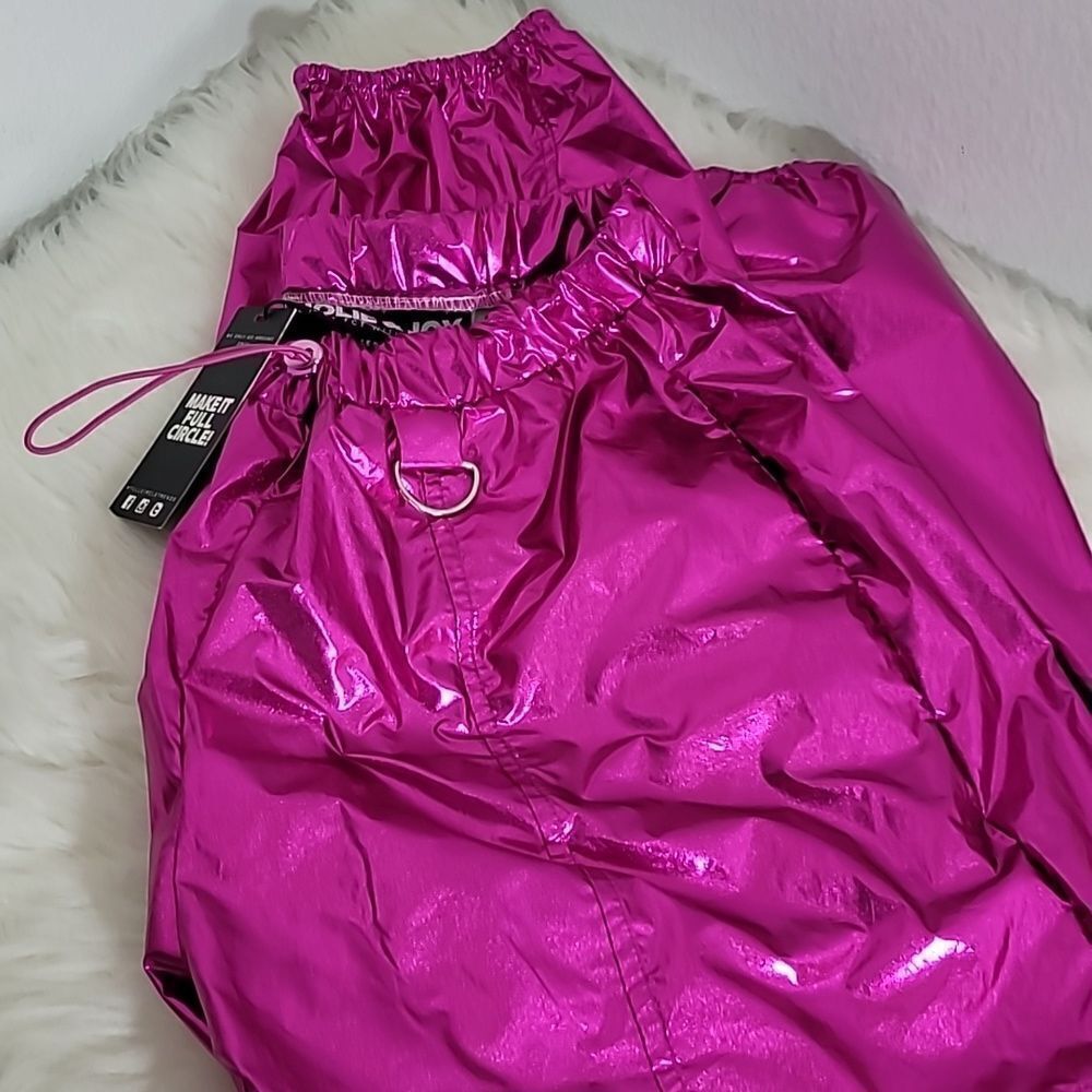 1751 JOLLIE & JOE Metalic Foill Drawstring Cargpo Joggers NWT - Picture 6 of 8